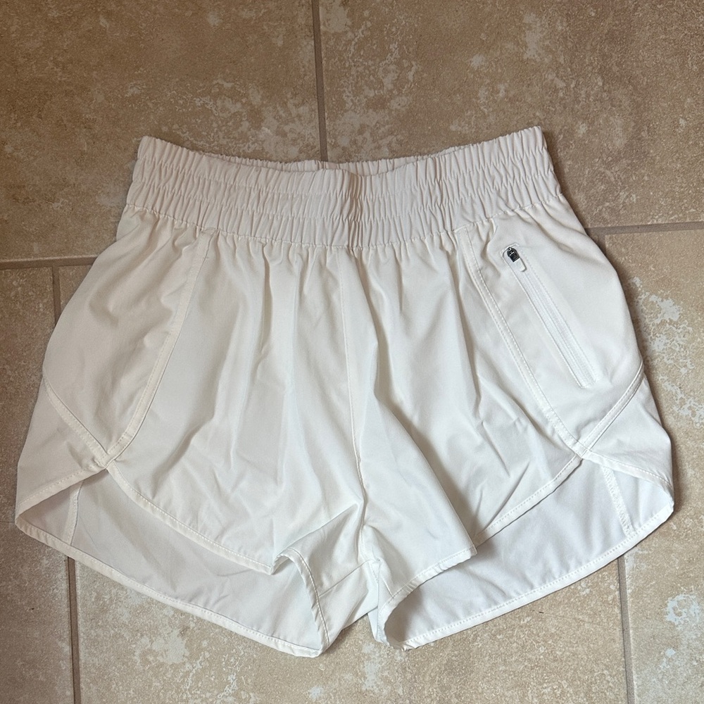 Women's White Athletic Shorts